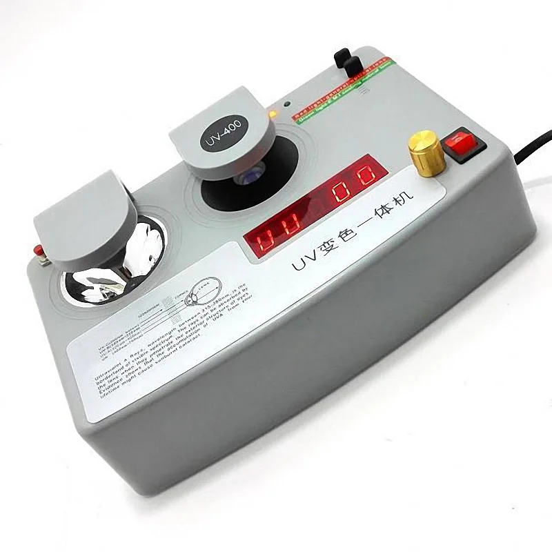 UV400 감지기 컬러 렌즈 테스터 안경 UV 변경 기계 광변색 렌즈 및 UV 테스터 광학 렌즈 테스트 기계