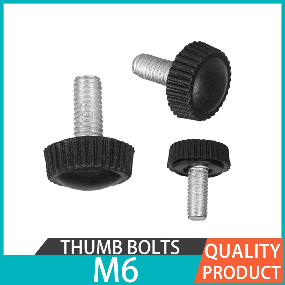 

10Pcs M6x10mm Stainless Steel Hand Knob Screws Plastic Round Head Insulation Fastening Kit Handle Knob Bolts Thumb Tighten Screw