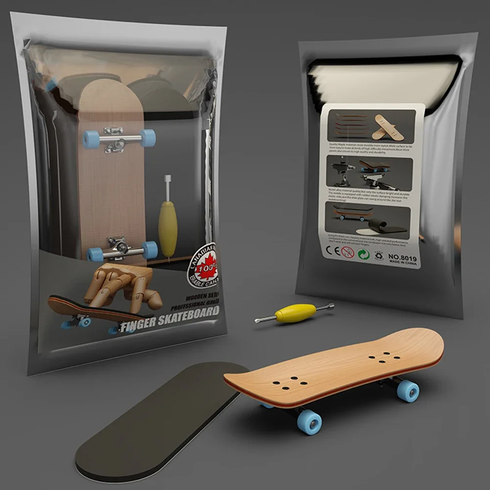 Professional Finger Skateboard Set with Premium Wooden Fingerboard Toy for Ultimate Tricks and Fun Christmas Gift for Kids