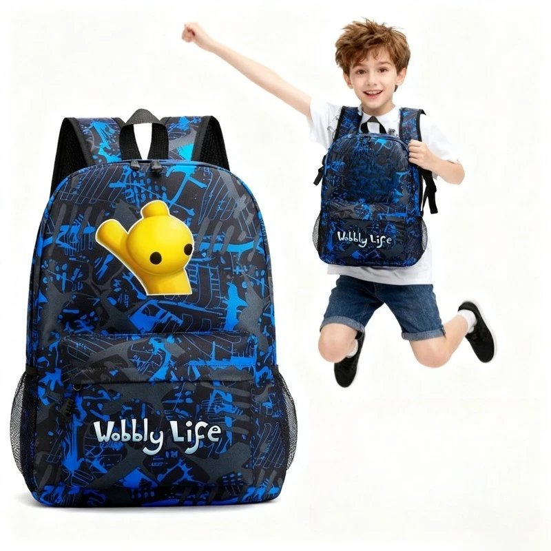 

Горячая игра Wobbly Life Series рюкзак персонаж мультфильма цифровая печать рюкзак большой емкости подарки для мальчиков и девочек