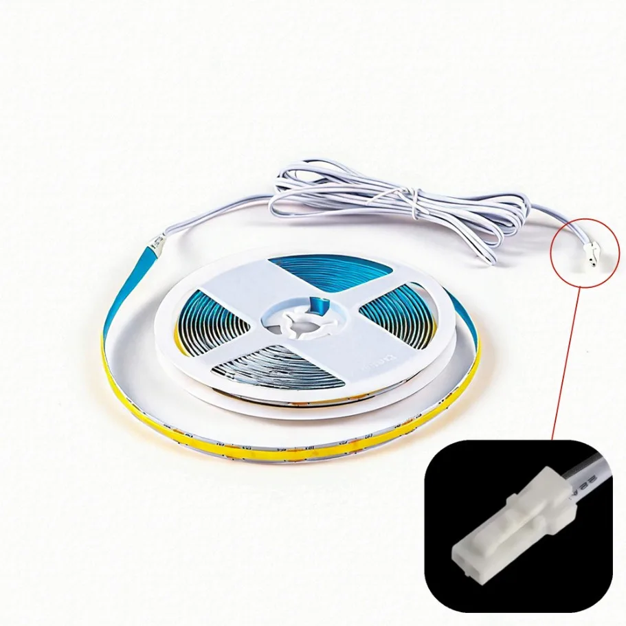 Dimmable Touch Sensor COB LED Strip Light For Walnut Embedded Acoustic Wall Panel Decor Under Cabinet Collection Display Lamp image 5