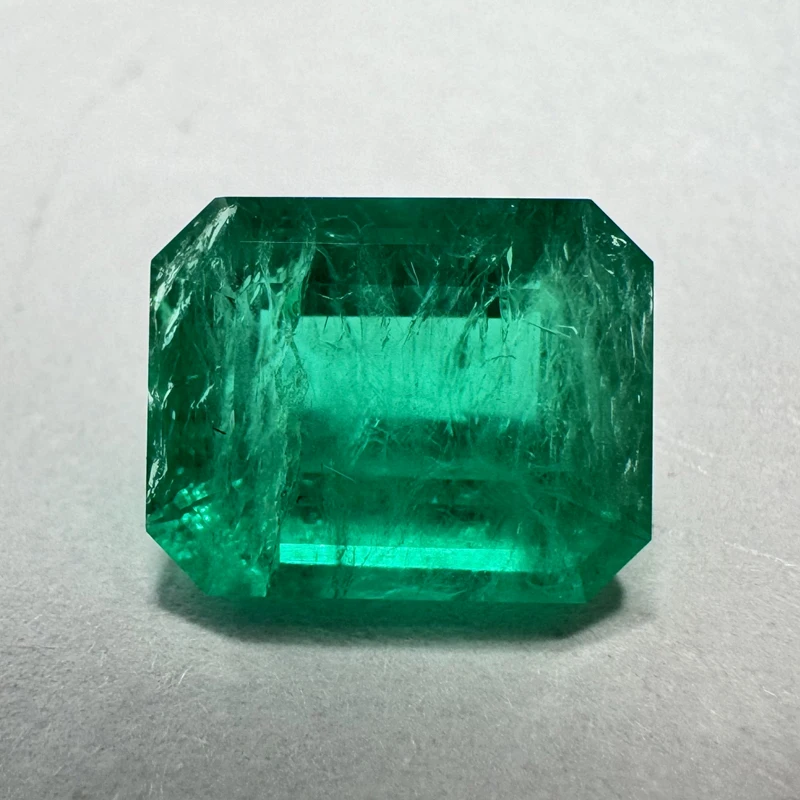 

Lab Grown Emerald Hand-cut Hydrothermal Emeralds 8x10mm Gemstone for Diy Jewelry Making Selectable AGL Certificate