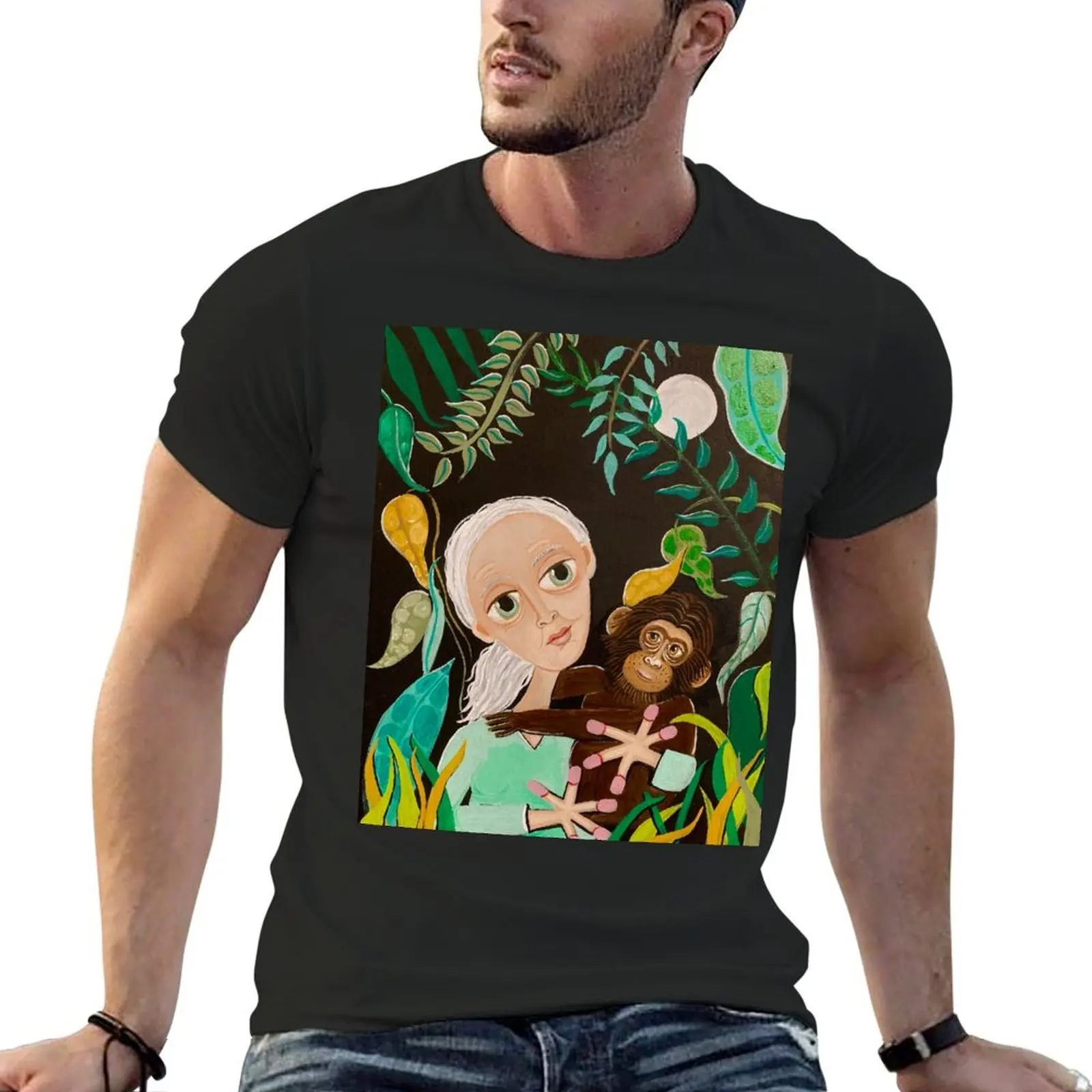 Jane Goodall T-Shirt anime stuff vintage graphic tee shirts graphic tee workout shirts for men