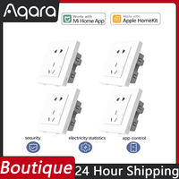 Aqara Smart Wall Socket Plug Time Switch Zigbee Function Safety Door Work With For Xiaomi Gateway Hub Remote Control Mi Home APP