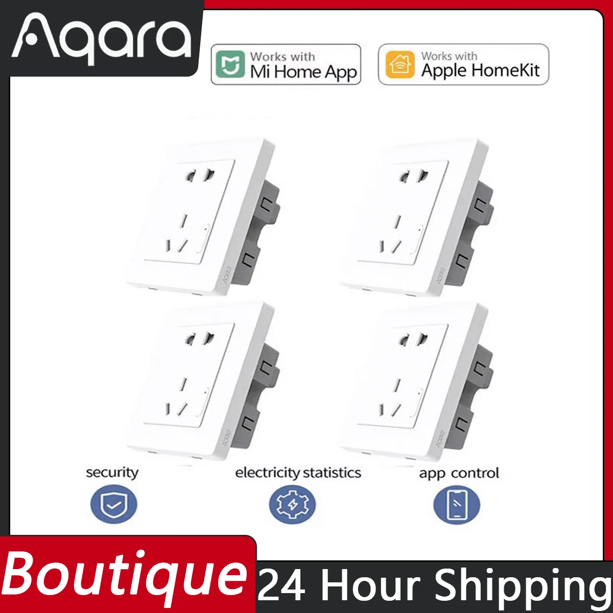 Aqara Smart Wall Socket Plug Time Switch Zigbee Function Safety Door Work With For Xiaomi Gateway Hub Remote Control Mi Home APP