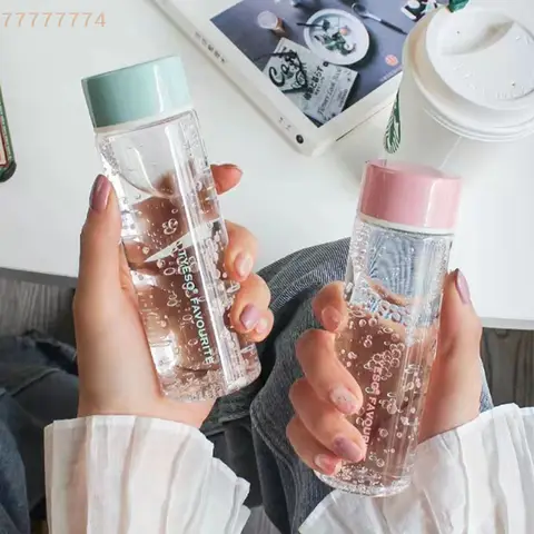 200ML Anti-Drop Outdoor Drinking Water Bottle for Picnics Travel Cartoon Pattern Portable Plastic Cup