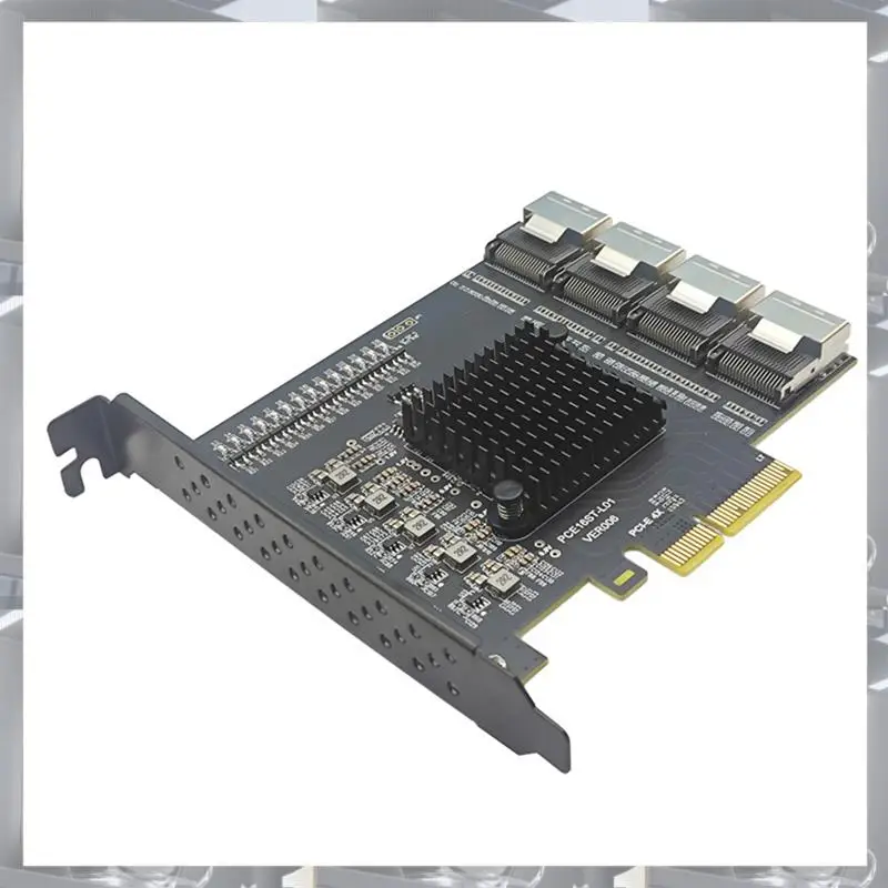 

Hot Selling-SATA Pcie Adapter 4 Ports SFF-8087 To 16-Port SATA3.0 Expansion Card SATA3.0 Controller For Win10/11/2003/Linux,SATA