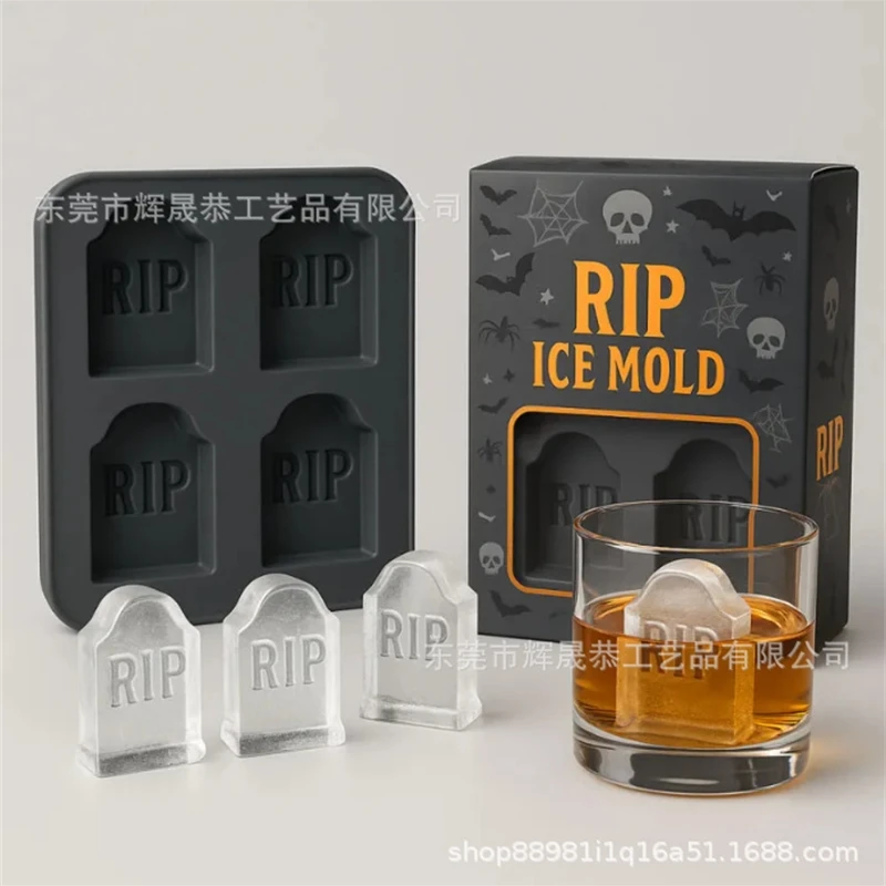 Halloween Silicone Ice Mold Ghost Pumpkin Tray Mini Cubes Cute Spooky Party Centerpiece Table Decor Home Bar Perfect Kids Gift