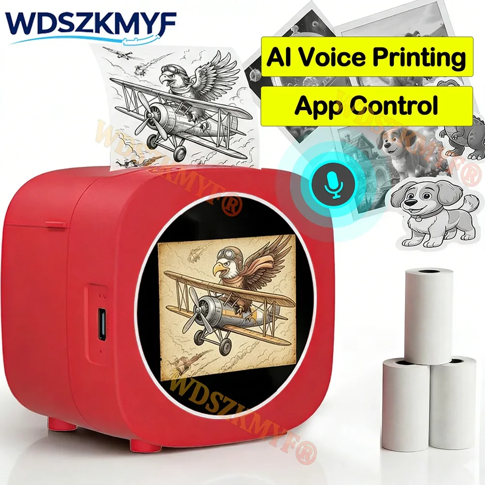 New AI Magic Box Voice Control Portable HD Screen Printer for Kids Gift Drawing Printing Toy WIFI Android iOS thermal printer