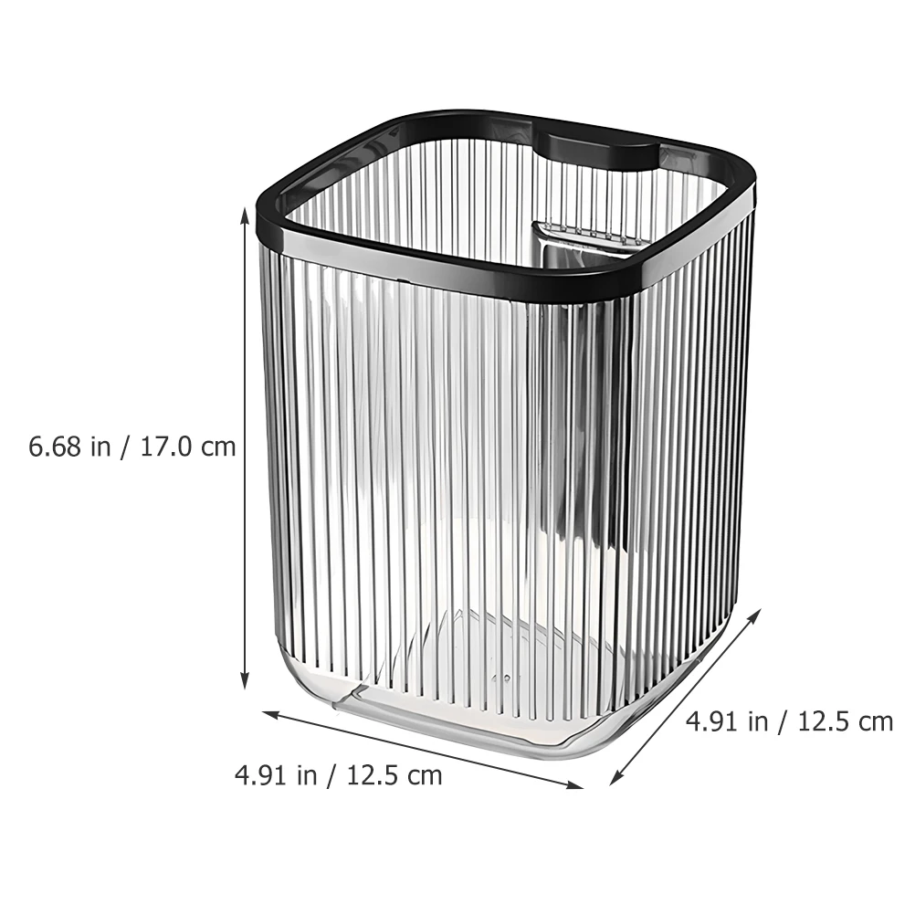 

Compact Desktop Trash Can With Large Opening For Office Home Bedroom Space-Saving Plastic Waste Bin Storage Basket Countertop