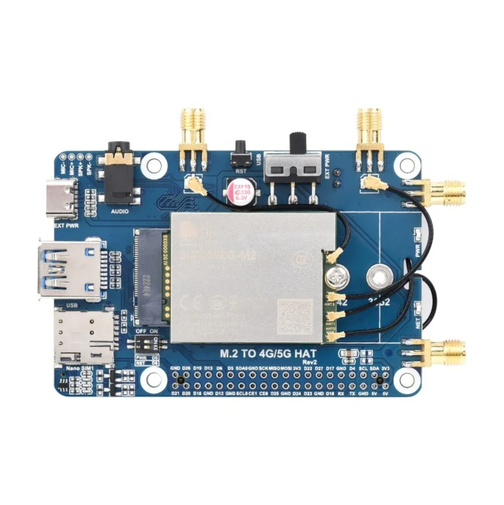 وحدة اتصال Raspberry Pi 5G 5G/4G/3G GNSS لـ Raspberry Pi 4B 5G راوتر لاسلكي 5G بث مباشر