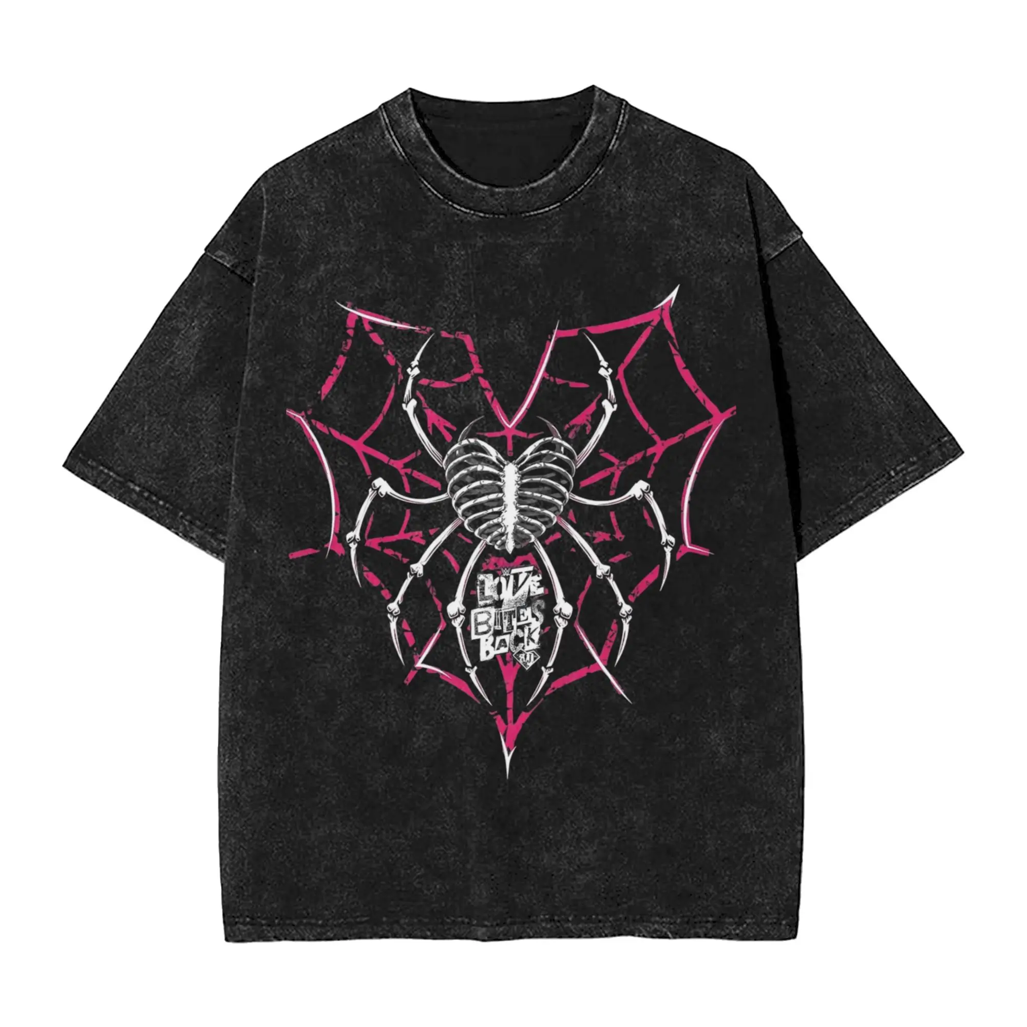 

Негабаритная стираная футболка Aj Lee Spider Heart, хлопковые футболки, модная мужская футболка, летние классические футболки с принтом Y2K