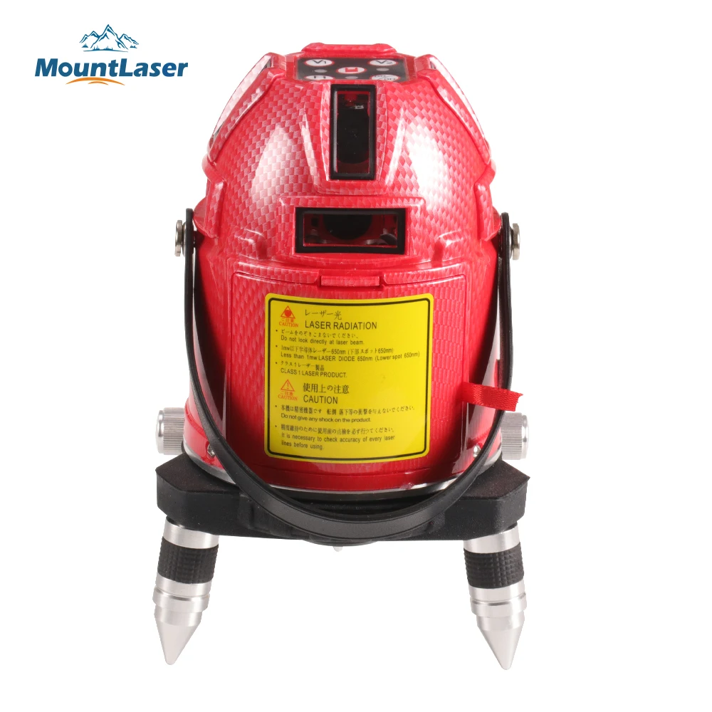 Mount Laser MLA-4V4H1P Electronic Leveling Line Laser Level, Red Beam Laser Level for Measuring Tools