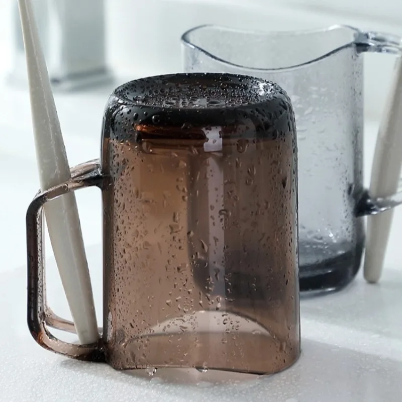 Copo de escova de dentes demon slayer, copo de plástico para enxaguatório bucal com suporte, copo transparente para gargarejo, lavagem da boca, acessórios de banheiro para casa