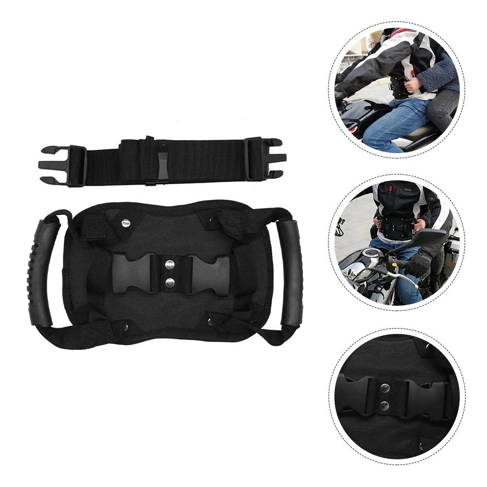 

Motorbike Grab Handles Scooter Grips Rear Seat Protection Safety Belt Back Black Plastic Belts