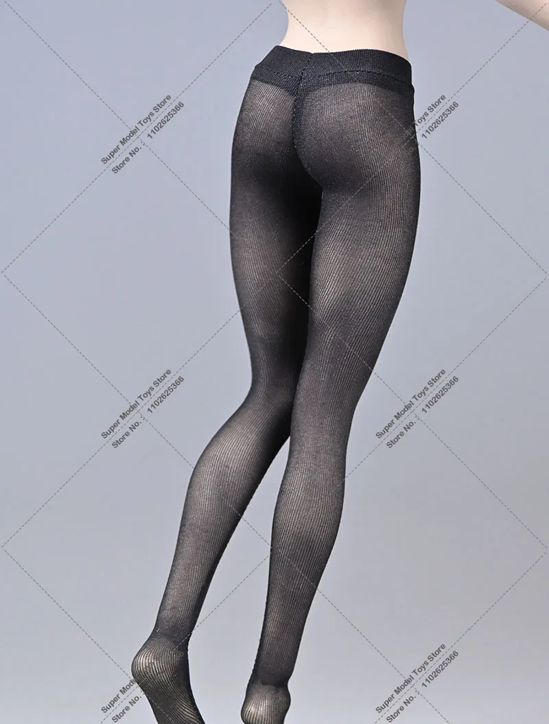 Black White Color 1/6 Female Clothes Pantyhose See-through Stockings Sockings fit 12 inches TBLeague JIAOU Action Figure Doll