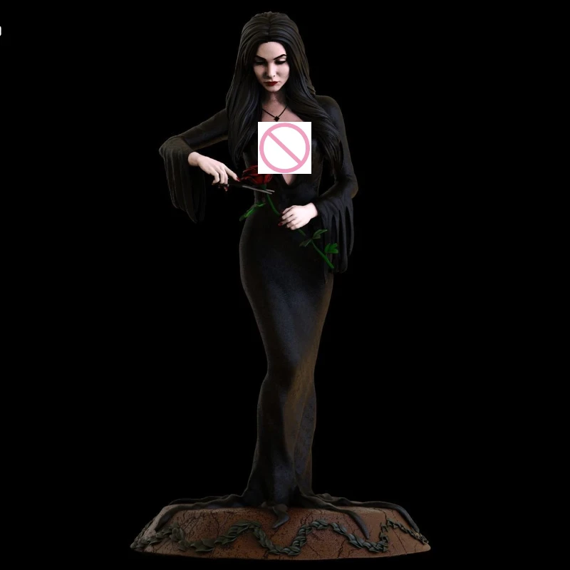 1/18 Full Height 105mm Resin Figure Model Kit Morticia Addams Fantasy Hobby Miniature Unassembled and Unpainted Free Shipping