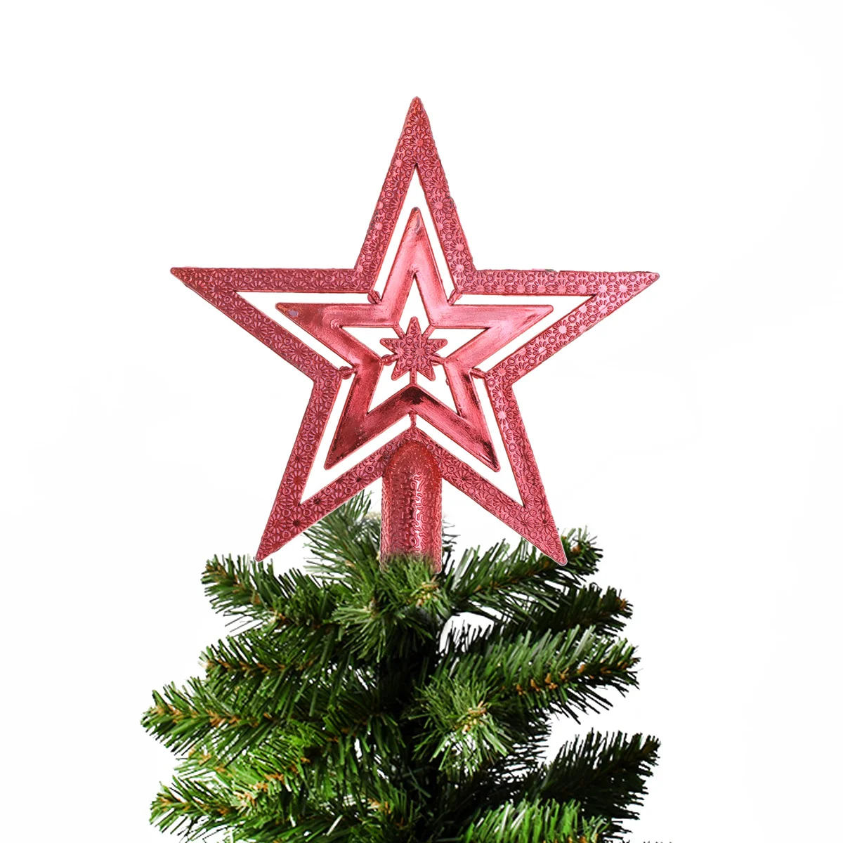 

Christmas Tree Star Topper Red PVC Lightweight Exquisite Craft Christmas Treetop Festival Decoration Star Treetop