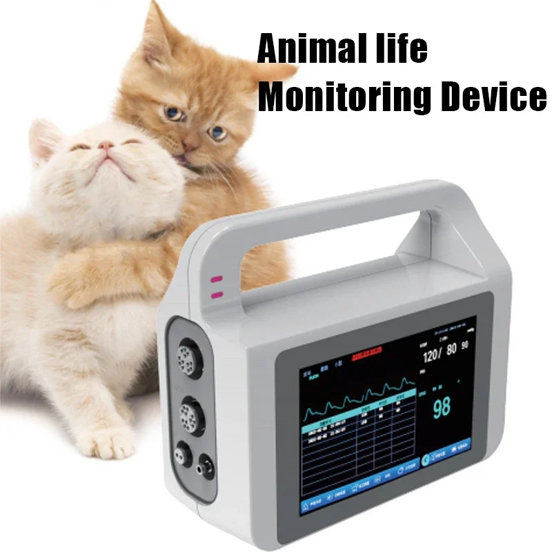 Animal Life Monitoring Instrument SPO2 NIBP PR Pet Shop Life Monitoring Instrument Blood Oxygen Blood Pressure Pet Life Detector