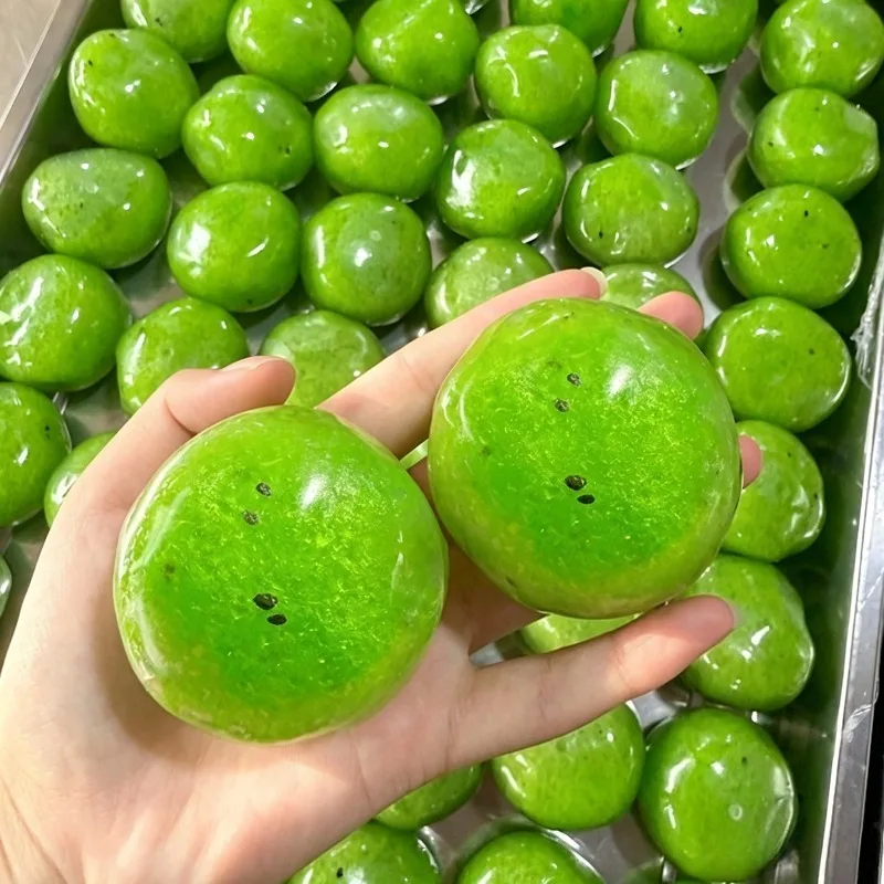 Kiwi Slush Squeeze Ball Quietschendes Fidget-Spielzeug mit Knirschgeräusch, nicht zurückfedernd, handgemachter Squishy Ball, realistische Simulation, Entspannungsspielzeug – Detail 5