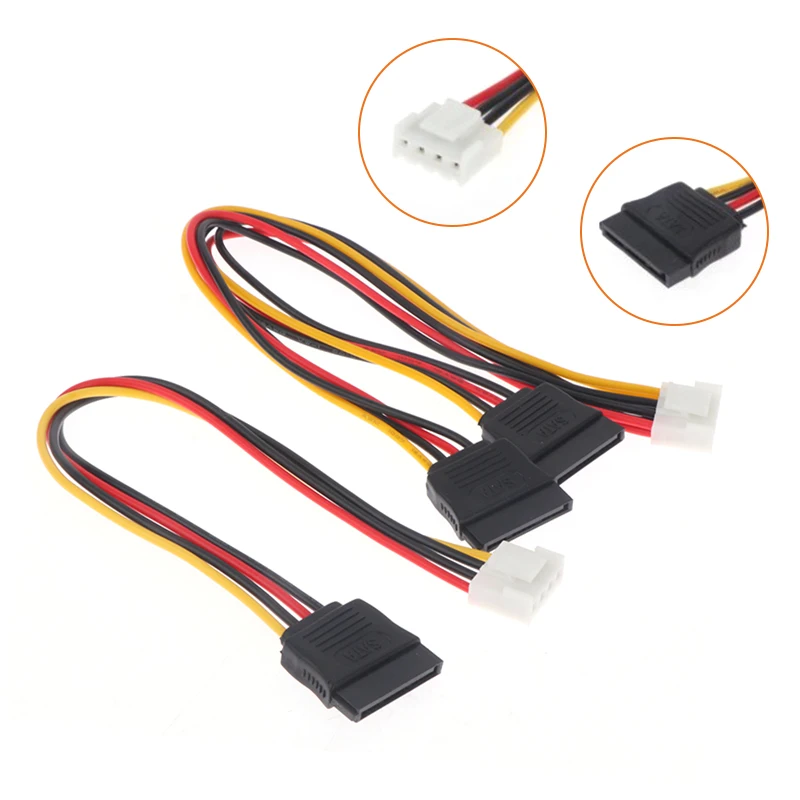 New 4Pin To SATA Power Cable For Hikvision DAHUA Mini VCR IP Camera CCTV Hard Disk Power One To One/One To Two VH3.96