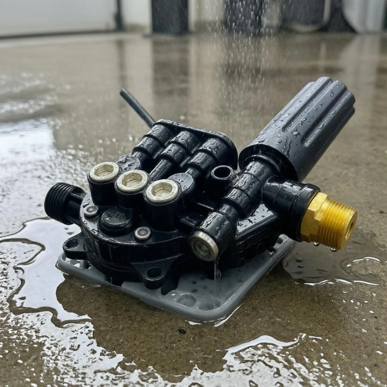 12 Mm Stem-Clamp Pump Head Multiple Connection Ports Pressure-Regulating Pump Head Car Washer Part Adjustment Knob Compact