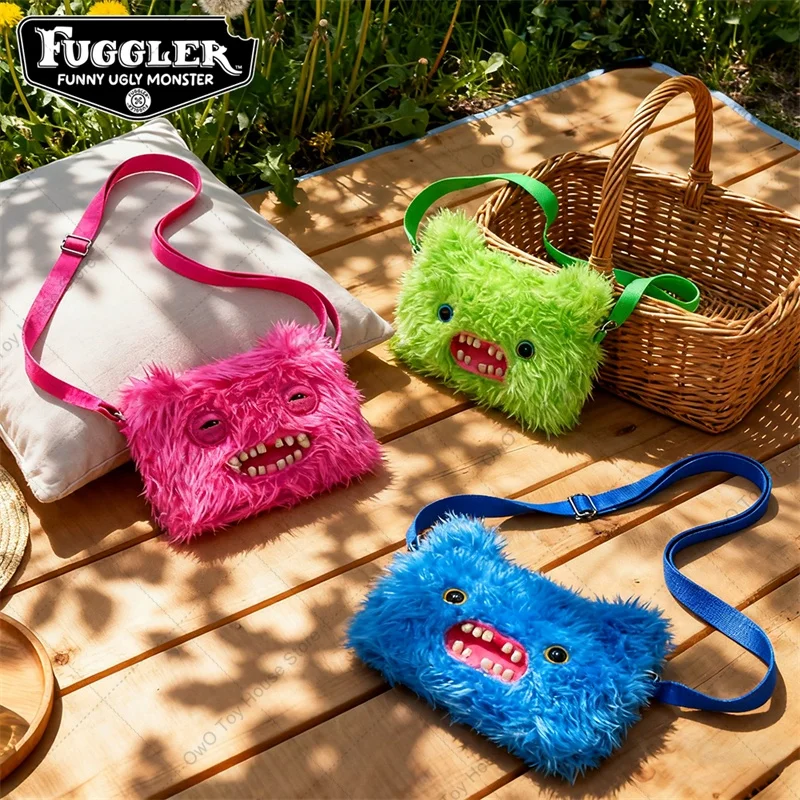 El más nuevo Original Fuggler dientes feos monstruo juguetes de Peluche bolso de hombro Fugglers Screech Mr botones Peluche muñecas bolso cruzado regalo