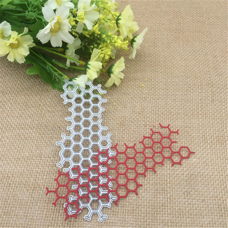 Honeycomb Metal Cutting Dies Stencils Scrapbooking Decorative Embossing Folder Carbon Steel Paper Card DIY Die Cuts