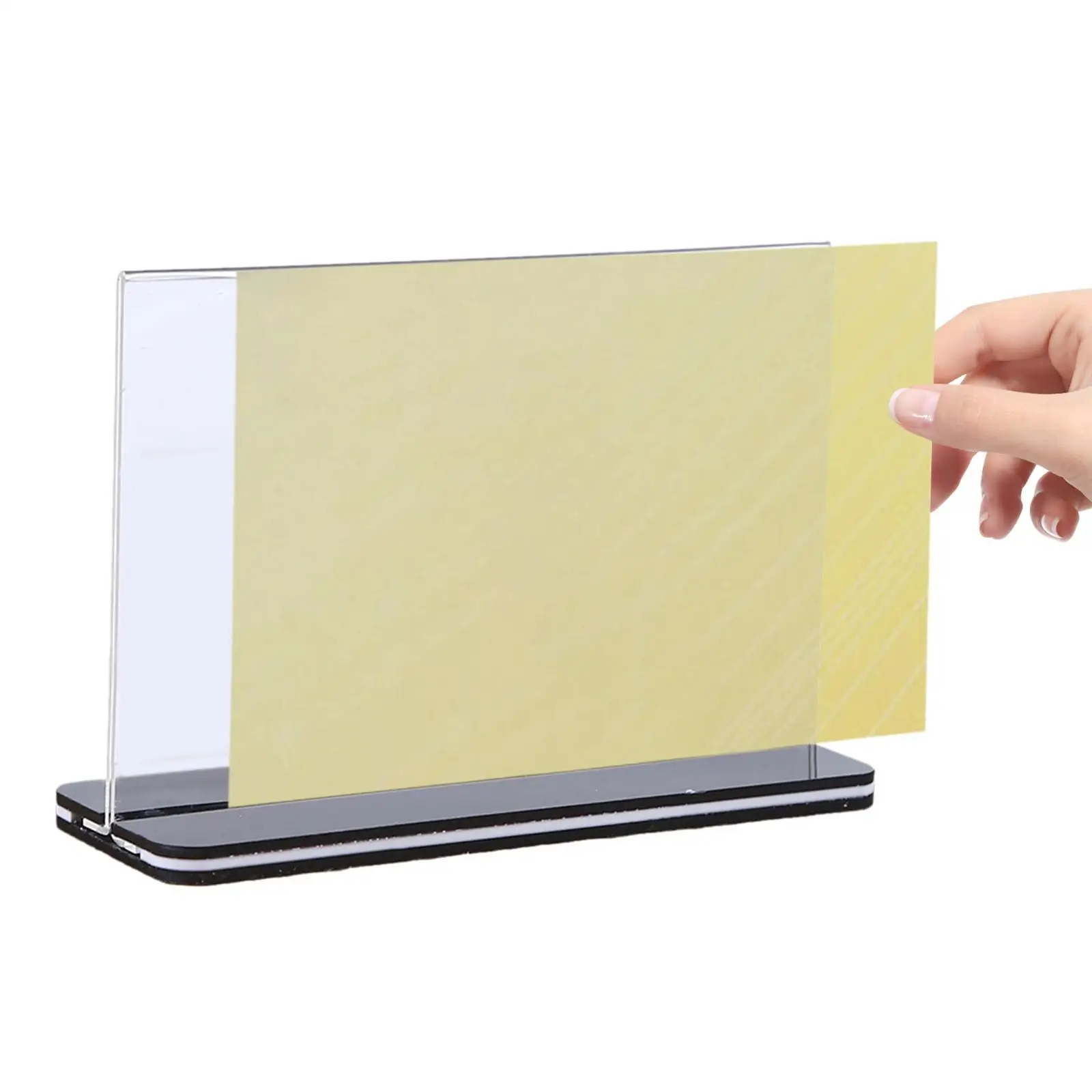 Acrylic Sign Holder Horizontal A4 Clear 11 x 8.5 Inches T Shape Flyer Holder