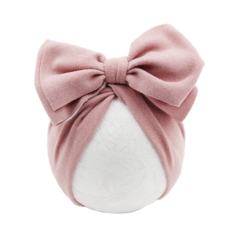 Baby Hats Girls Big Bow Turban Hat Girl Comfy Bowknot Newborn Photography Props Infant Baby Beanie