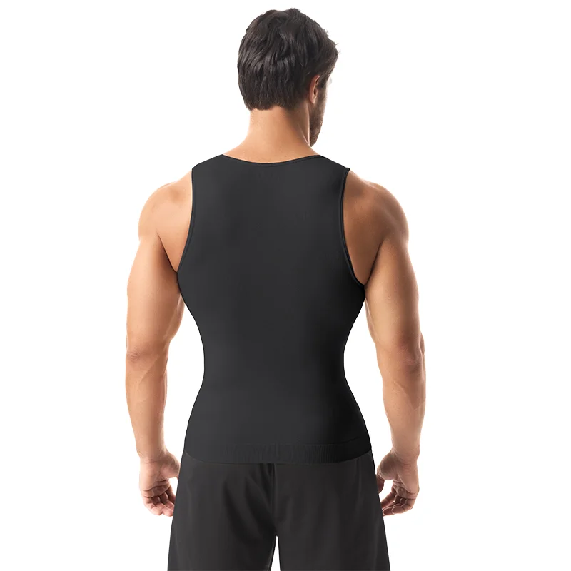 2 Unidades de Chaleco Moldeador Sin Mangas para Hombre, con Tirantes Anchos, Transpirable y Suave, para Gimnasio y Entrenamiento, con Soporte de Espalda, Control Abdominal y Compresión, Top Deportivo Invisible para Entrenamiento de Cintura