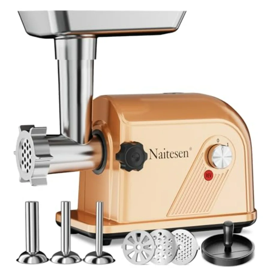 

3000W Electric Meat Grinder Sausage Maker Machine Food Grinder with 3 Stainless Steel Sausage Stuffer Tube 3 Grinding Plates Ham