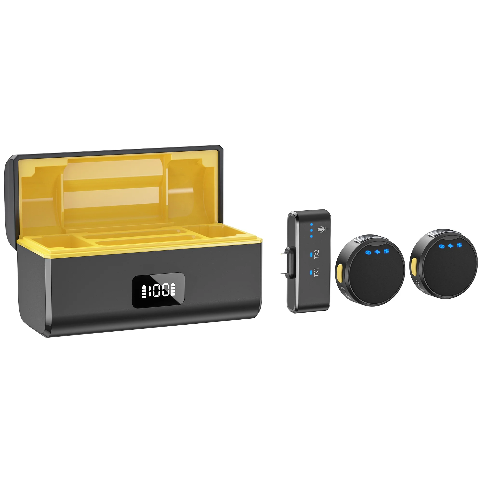 

Latest Noise Cancelling Lavalier Microphone Lapel Mic Wireless Mic Cordless Wireless Microphone For Mobile