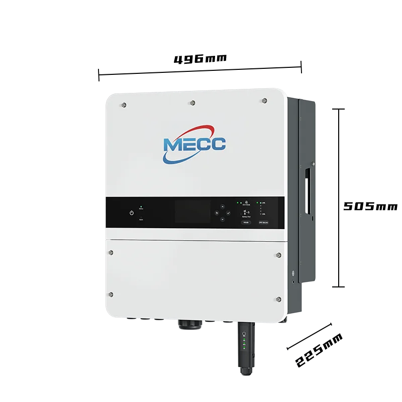 2025 جديد حار بيع 12KW عاكس هجين أحادي الطور، IP65 مقاوم للماء - المنازل الكبيرة