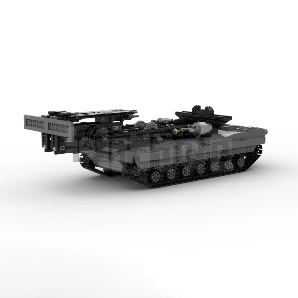 Moc-29526 M1 Tank with 1.2m Bridge Model With PDF Drawings Building Blocks Bricks Kids DIY Toys Birthday Christmas Gifts