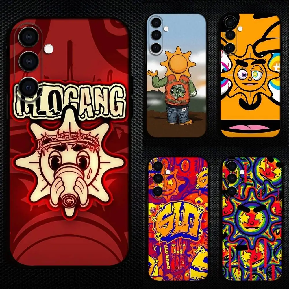 

G-GLO G-GANG Rapper Logo Phone Case For Samsung Galaxy A73,A72,A71,A70,A53,A52,A51,Others Soft Black Cover