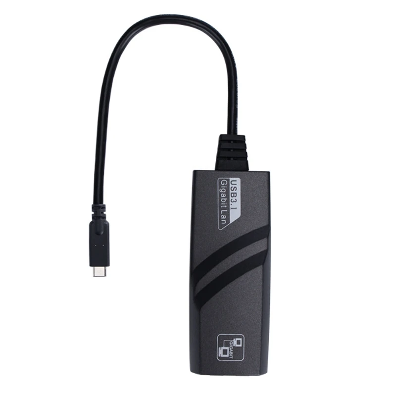 Adapter Ethernet typu C na RJ45 Gigabit USB3.1 Karta sieciowa 1000 Mb/s Złącze Ethernet Przenośne do laptopa stacjonarnego