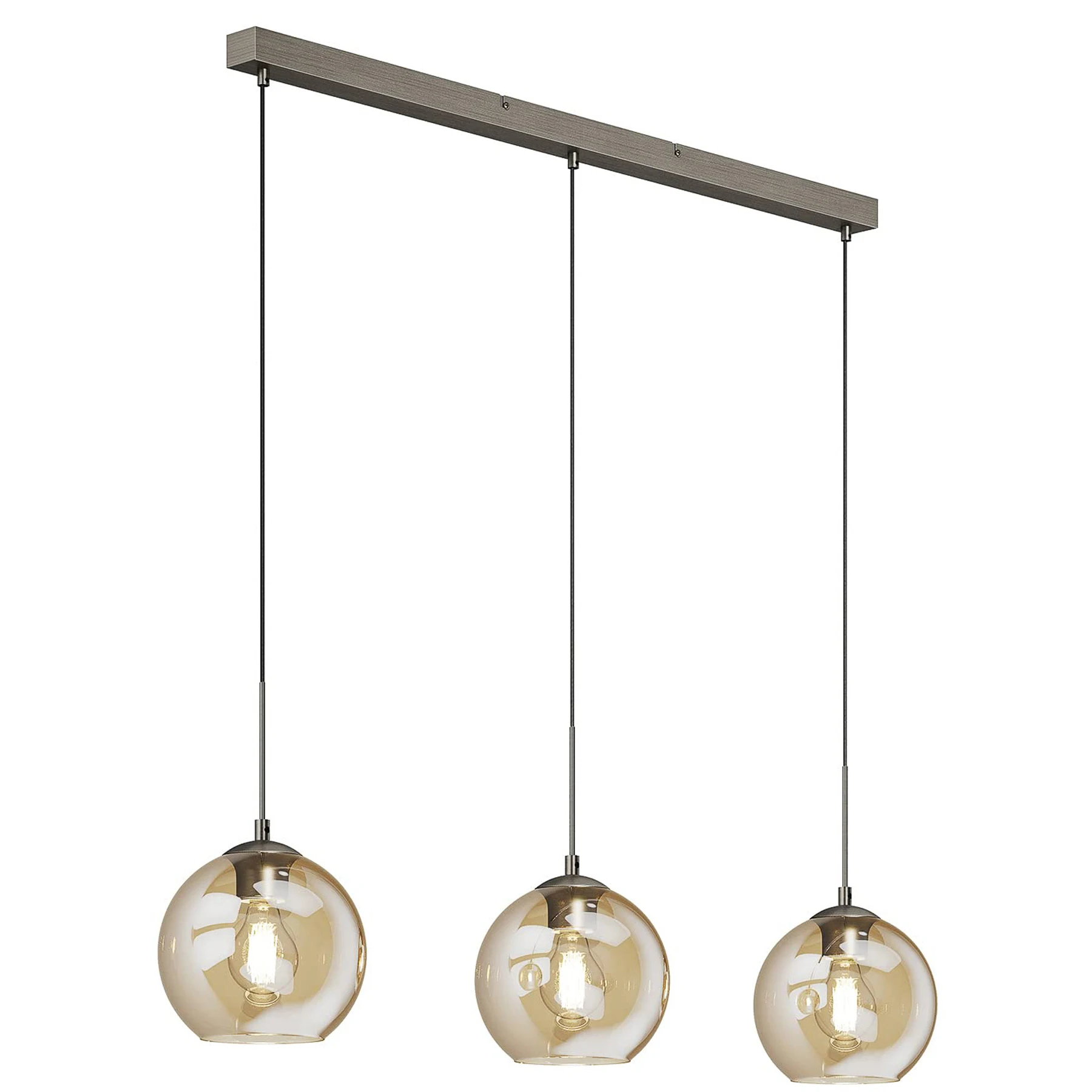 vidro metal lampada pingente mesa de jantar pendurado luz ambar bola de vidro ilha de cozinha 3x e27 20cm 01