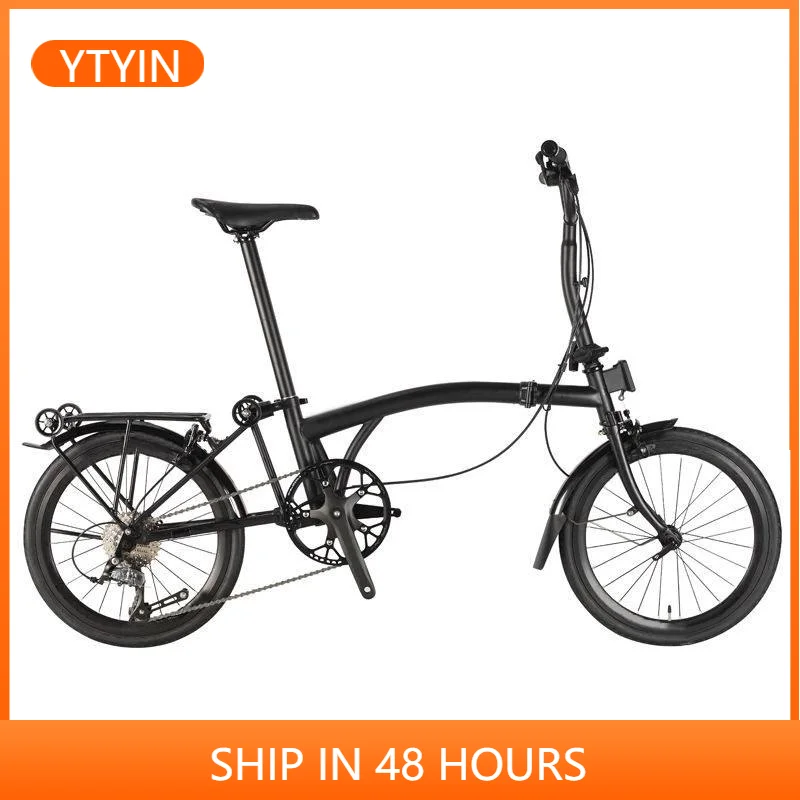 YTYIN 16 بوصة 9 سرعات قابلة للطي دراجة ركاب Baike City Edition ثلاثية أضعاف للرجال والنساء دراجة قابلة للطي #1