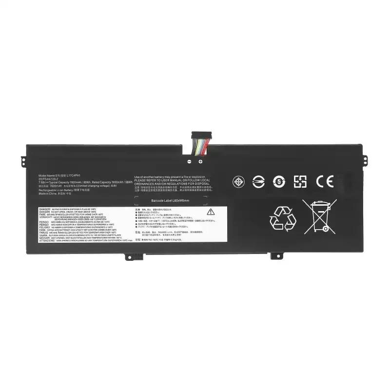 

Аккумулятор для ноутбука L17C4PH1 L17M4PH1 для Lenovo YOGA 7 Pro Pro-13IKB C930 C930-13IKB 81C4 L17C4PH2 5B10Q82426 7.68V 60Wh
