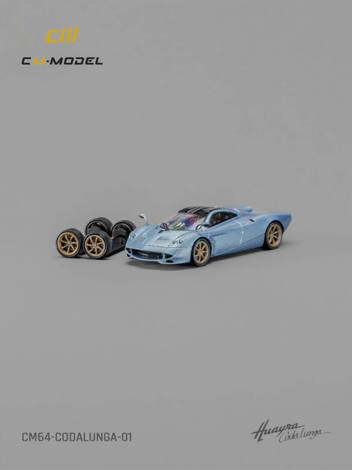 CM 1:64 Pagani Flower Long tail car model comes with 1 set of wheels