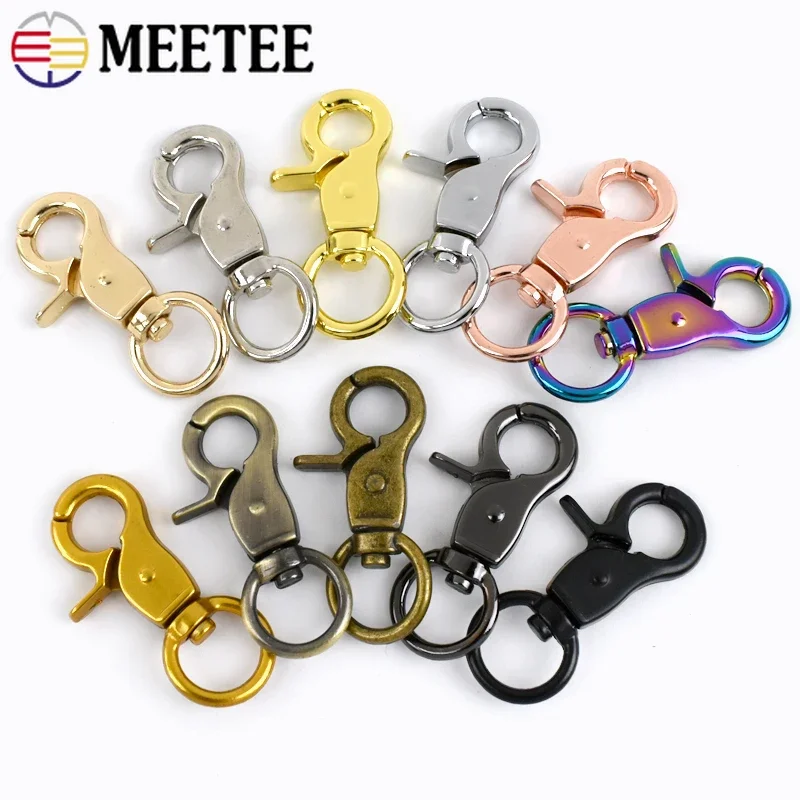 5-30 pz 13mm fibbia in metallo per borsa cinturino girevole chiusura a moschettone fettuccia catena grilletto Clip moschettone portachiavi moschettone accessori