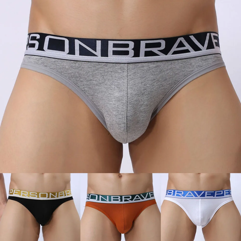 Sports Activities Low Waist Briefs Breathable Cotton Underpants Breathable Underpants Comfortable Fit Pouch Style