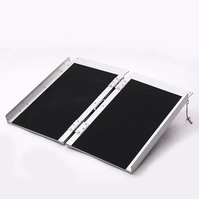 

Accessible Aluminum Alloy Disabled Wheelchair Getting on and off Ramp Plate Portable Mobile Stair Step Ramp Plate Pad Plate