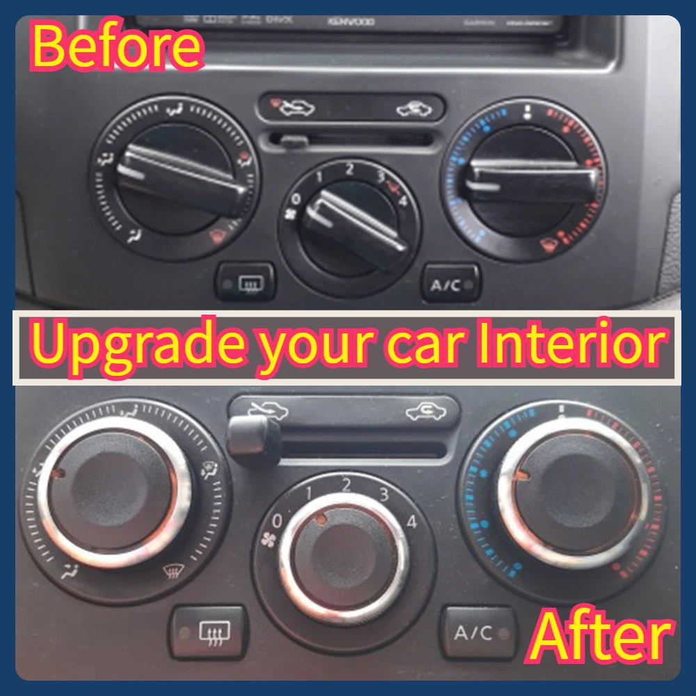 1Set Car Air Conditioning AC Control Knobs for Nissan Tiida NV200 Livina 2004-2010 Geniss Sylphy 2012 Interior Acc.