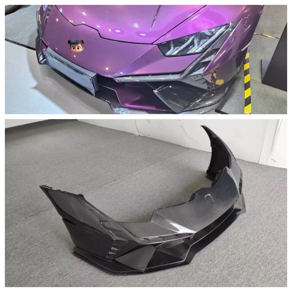 

Подходит для Lamborghini LP610 LP580, модернизированная модернизация, Т-образный комплект переднего бампера из углеродного волокна