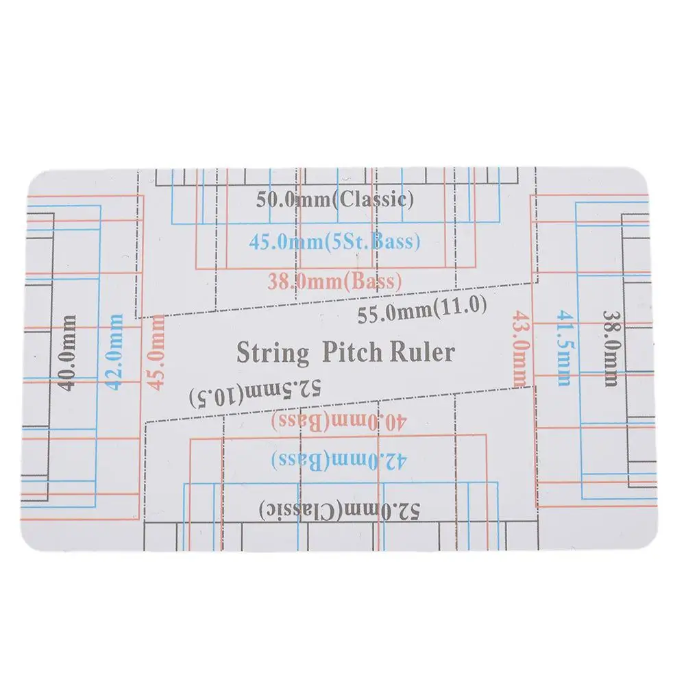 Guitar Ruler Neck Notched Ruler 42 X 3.7cm Gauge Ruler Guitar Accessories Replacement Silver Straight Edge Ruler