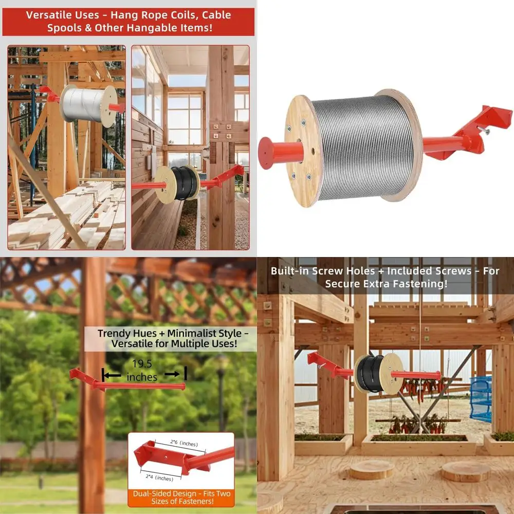 

Load-Bearing Cable Dispenser Post with 300-Pound Capacity and Screw Mounting for Wire Management