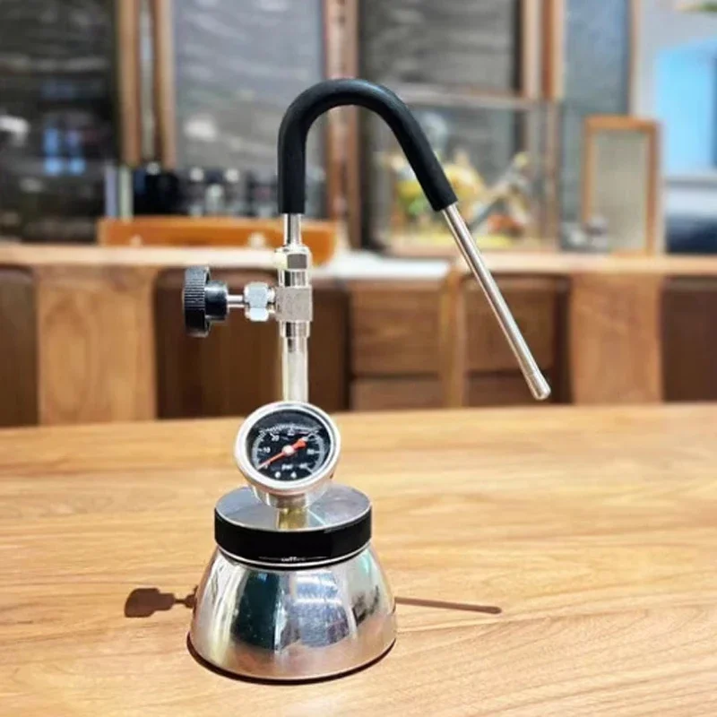 

Portable Detachable Camping Moka Pot Steam Milk Frother Stainless Steel Milk Froth Whipper