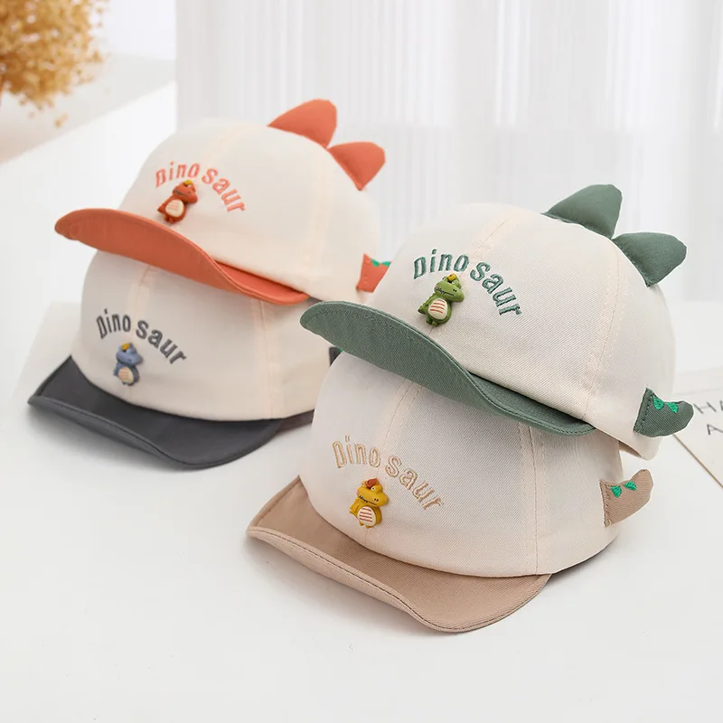 Dinosaur Baby Hat Versatile Cartoon Children Hat Soft Brimmed Sun Protection baby Kids Hats Summer Hats for Kids 햇반 Gorra Кепка